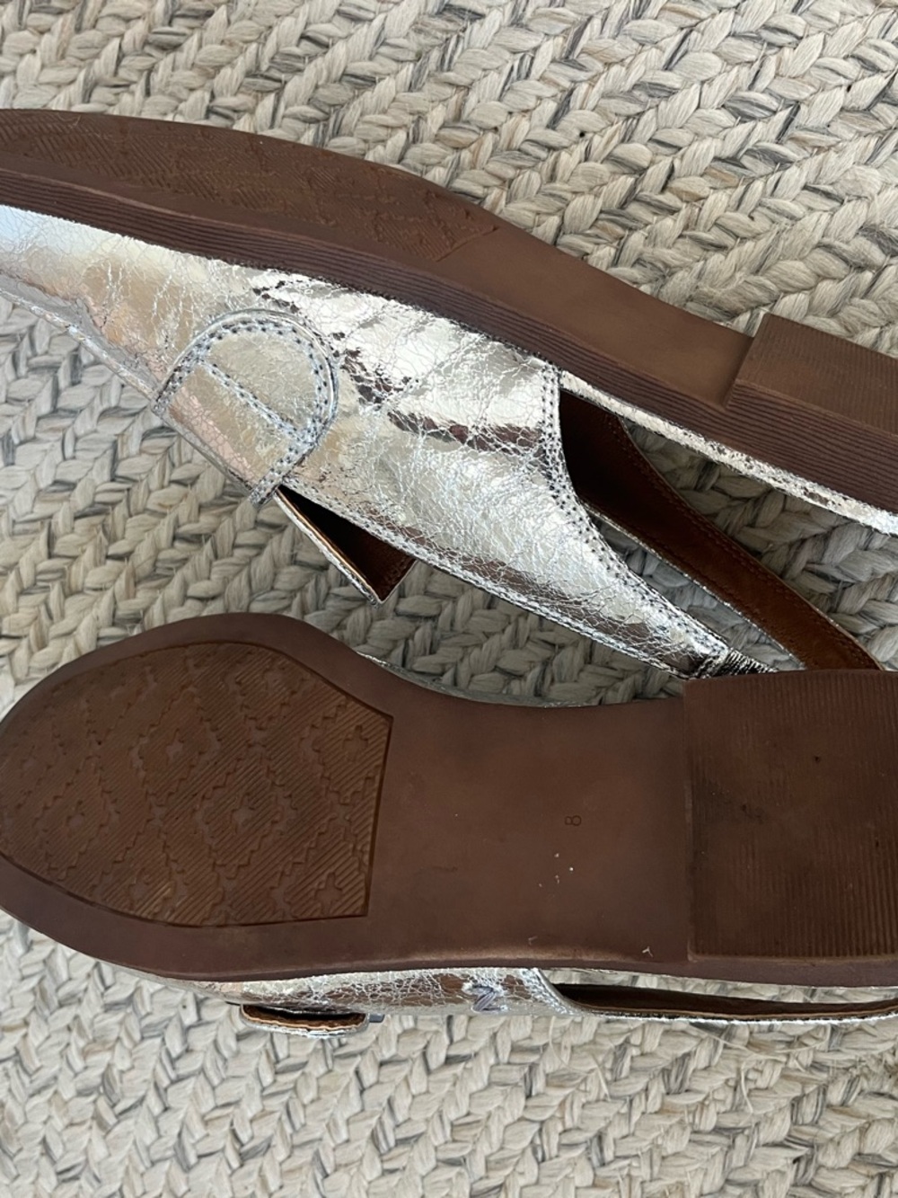 Zodiac Metallic Silver Slingback Loafers for - Picture 6 of 7